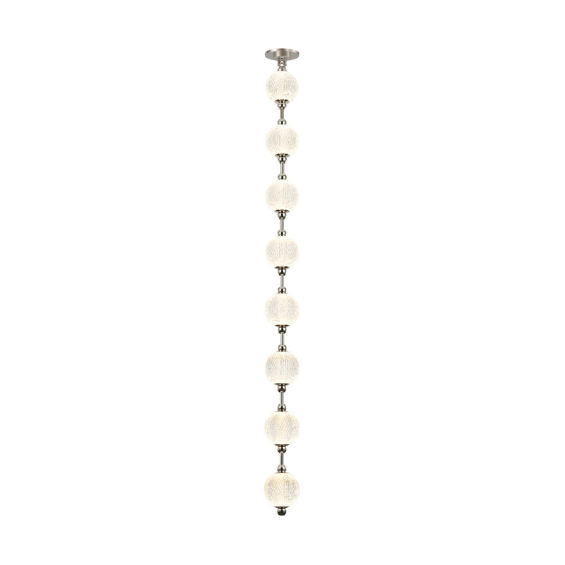 Marni Beaded Chandelier Polished Nickel Small RT By Alora Marini  Vertical View