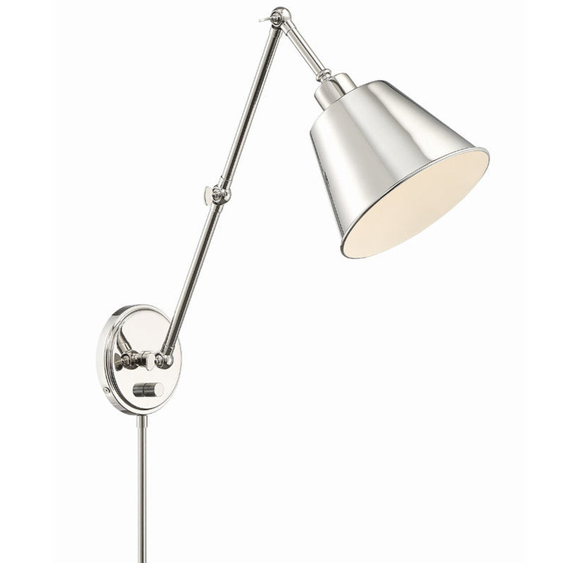 Mitchell Task Light Polished Nickel By Crystorama