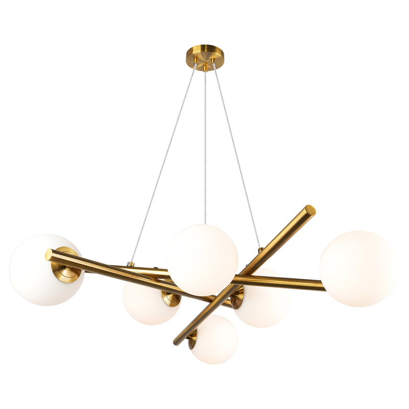 Modena Chandelier Small Plated Brushed Brass By Artcraft