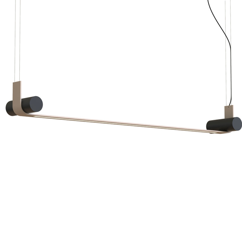 Nastro Linear Pendant By Tooy, Size: Large, Finish: Eggshell, Color: Sand Black