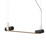 Nastro Linear Pendant By Tooy, Size: Medium, Finish: Eggshell, Color: Sand Black