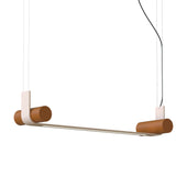 Nastro Linear Pendant By Tooy, Size: Medium, Finish: Eggshell, Color: Terracotta