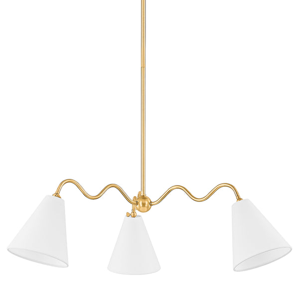 Onda Chandelier Aged Brass Small By Mitzi