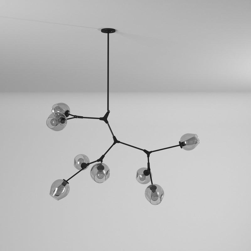 Organic Chandelier Black Medium By Artcraft Lifestyle View1