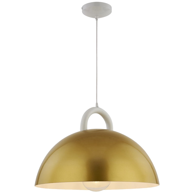 Pantheon Pendant Light Medium Gold White By Artcraft