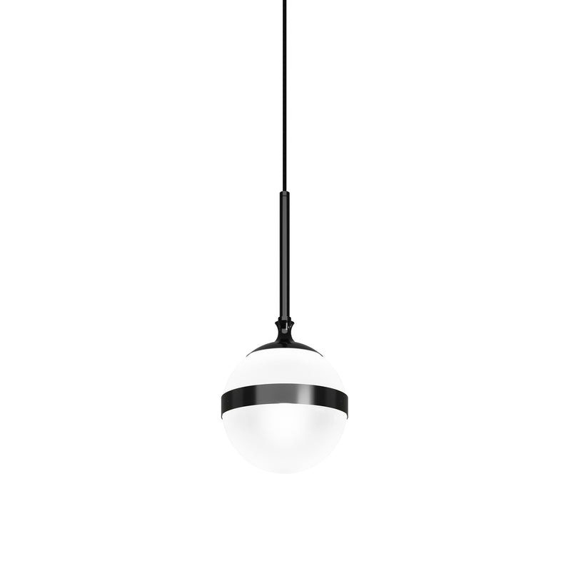 Peggy SP Single Pendant by Vistosi, Finis: Glossy Black, Color: White, ,| Casa Di Luce Lighting