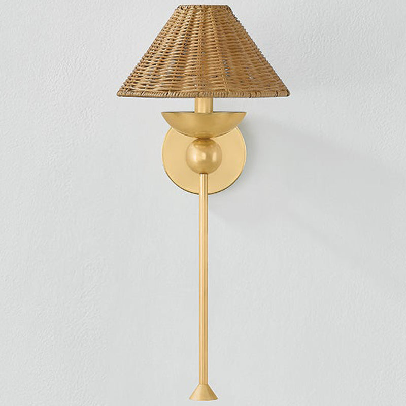 Perilla Wall Sconce Aged Brass By Mitzi - Front View