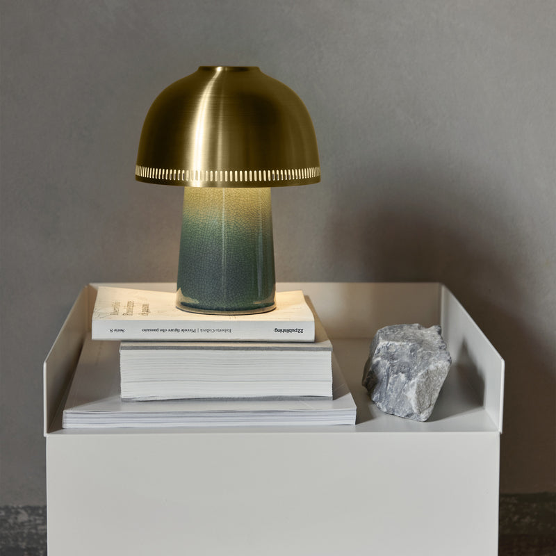 Raku Portable Table Lamp Beige Grey By And Tradition Lifestyle View1
