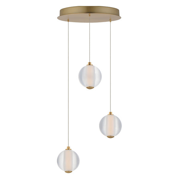 Rhythm 3 Light Pendant Gold By ET2