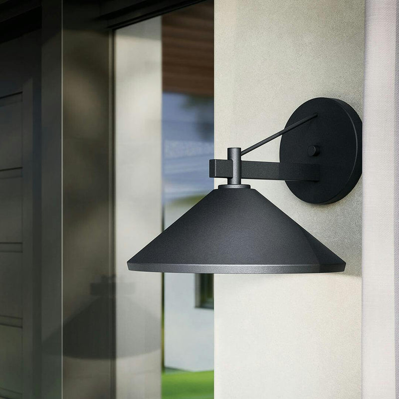 Ripley Outdoor Wall Light Large Black By Kichler Lifestyle View