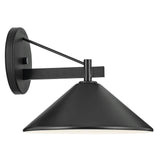 Ripley Outdoor Wall Light Large Black By Kichler Side View