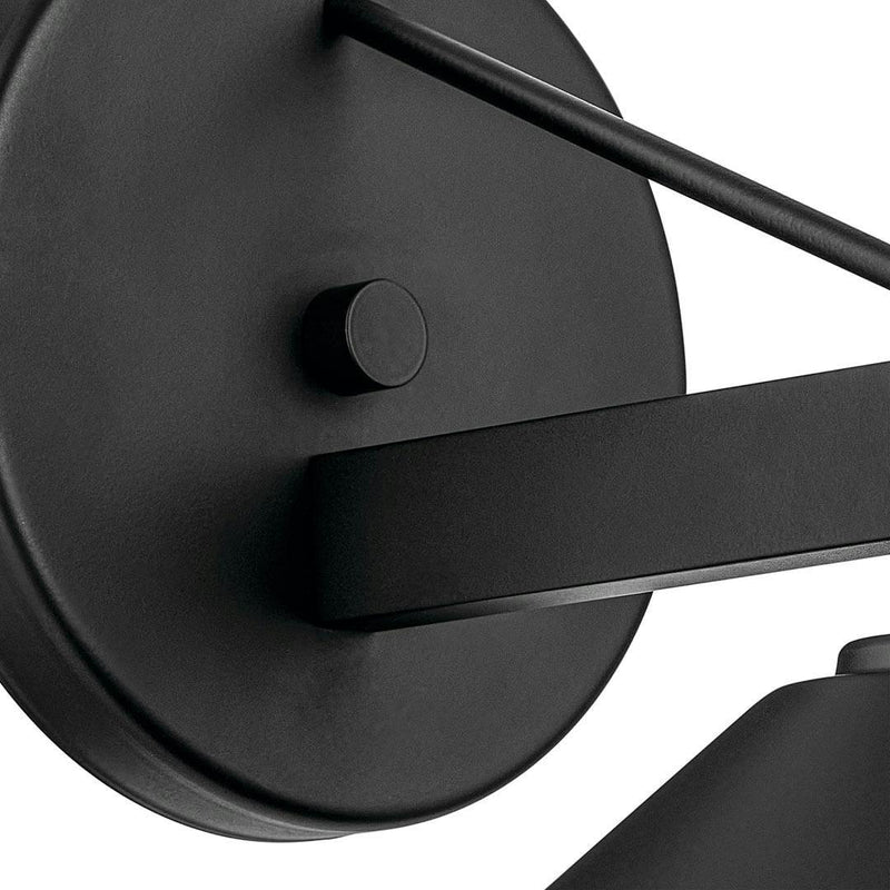 Ripley Outdoor Wall Light Medium Black By Kichler Detailed View