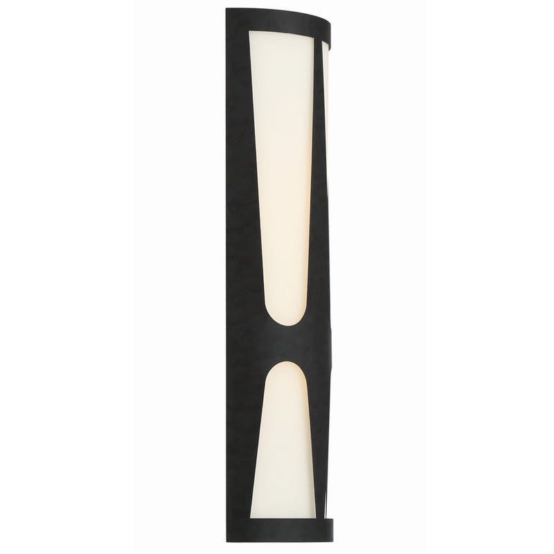 Royston Wall Sconce Black By Crystorama Side View1