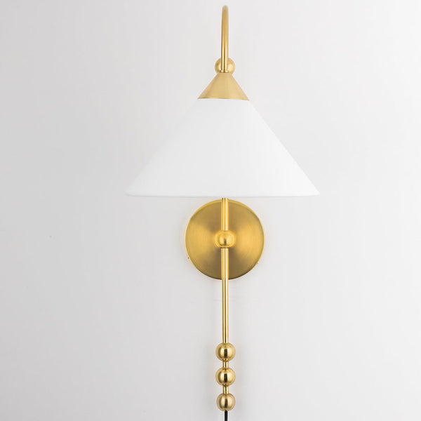 Sang Wall Light Aged Brass By Mitzi - Front View