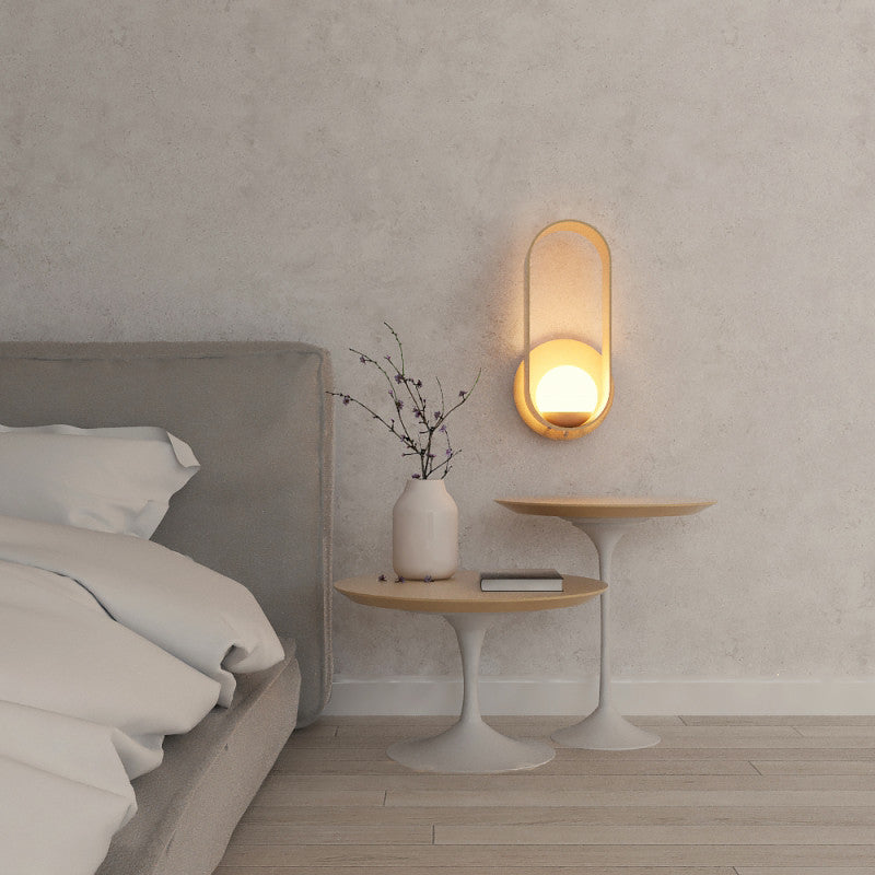 Sfera Wall Lamp By Accord, Color: Imbuia, Louro Freijo, Teak, American Walnut, Maple, Charcoal, Sand, Organic Black, Organic White, Organic Cappuccino, Organic Gold, Organic Lead Grey,  ,| Casa Di Luce Lighting