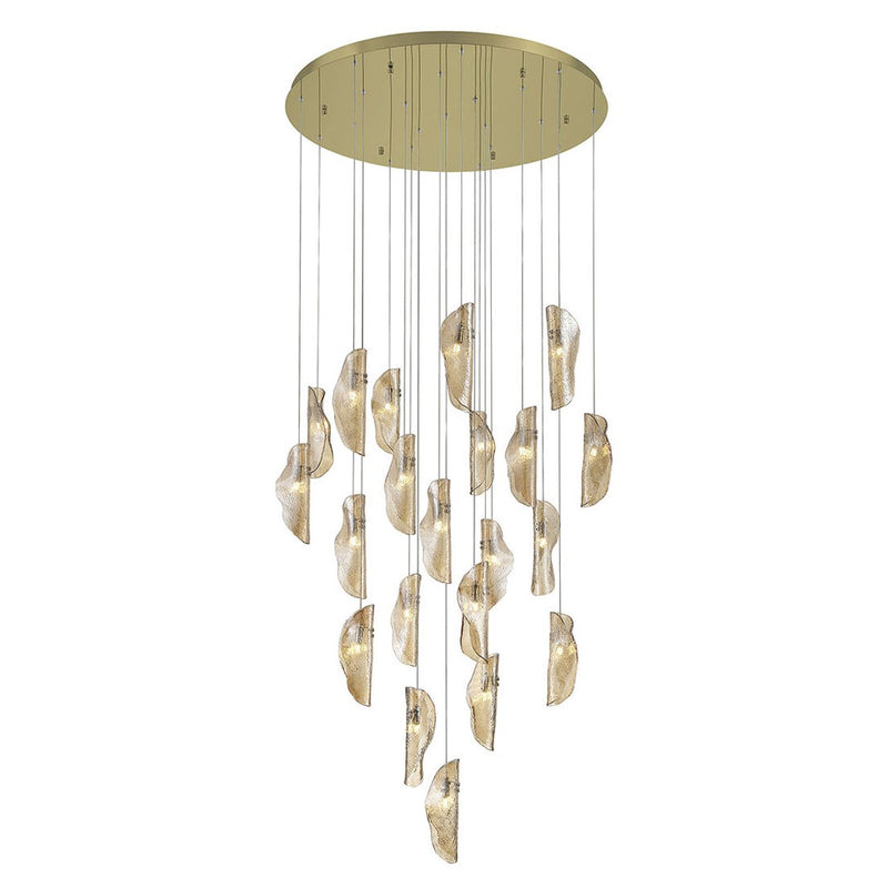 SORRENTO 21 LIGHT CHANDELIER BY LIB&CO, COLOR: AMBER, FINISH: AGED GOLD, , | CASA DI LUCE LIGHTING
