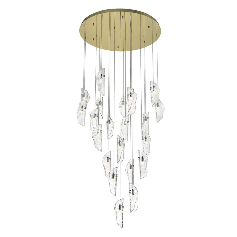 SORRENTO 21 LIGHT CHANDELIER BY LIB&CO, COLOR: CLEAR, FINISH: AGED GOLD, , | CASA DI LUCE LIGHTING