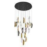 SORRENTO 21 LIGHT CHANDELIER BY LIB&CO, COLOR: MIXED WITH COPPER LEAF, FINISH: BLACK, , | CASA DI LUCE LIGHTING