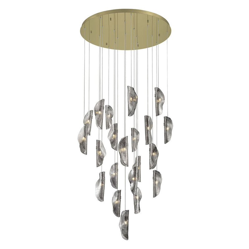 SORRENTO 21 LIGHT CHANDELIER BY LIB&CO, COLOR: SMOKE, FINISH: AGED GOLD, , | CASA DI LUCE LIGHTING