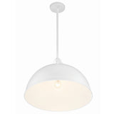 Soto Pendant White Medium By Crystorama - With Light