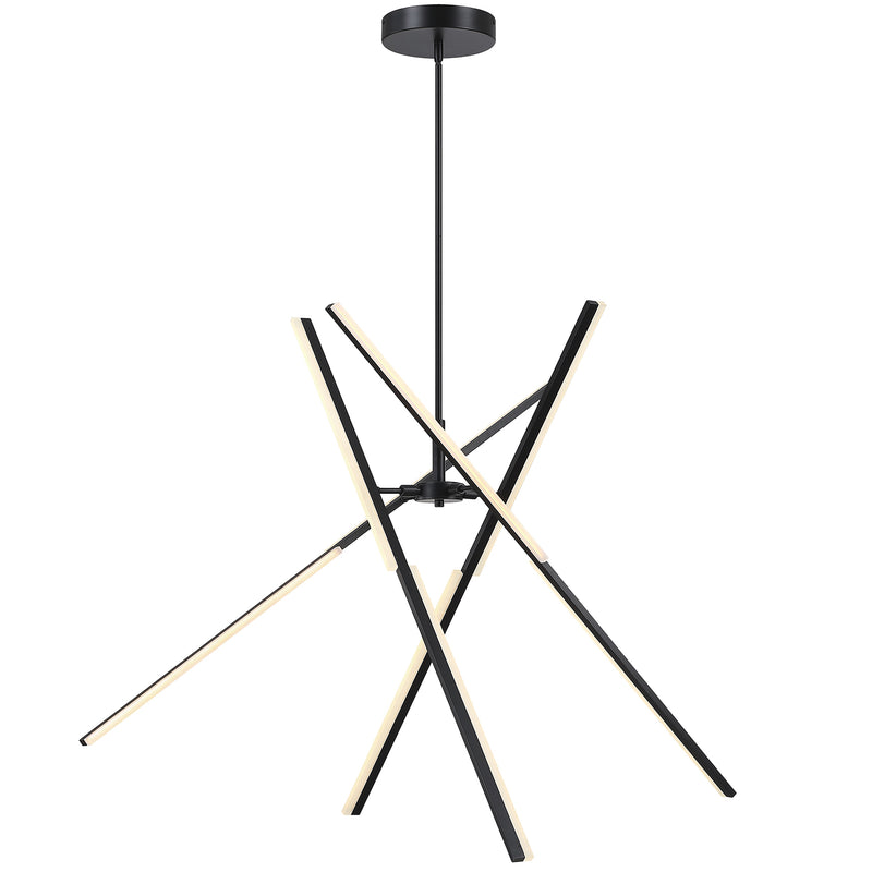 Stix LED Pendant Light Medium Black By Artcraft