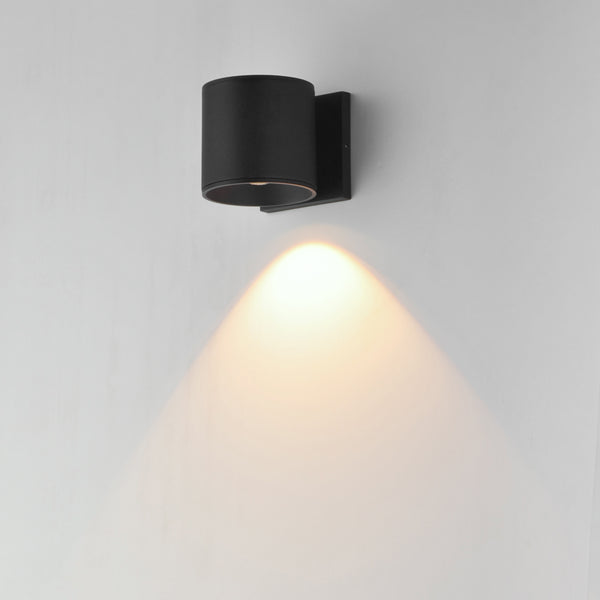 Stout Indoor Outdoor Sconce Black By Maxim Ligting Side View