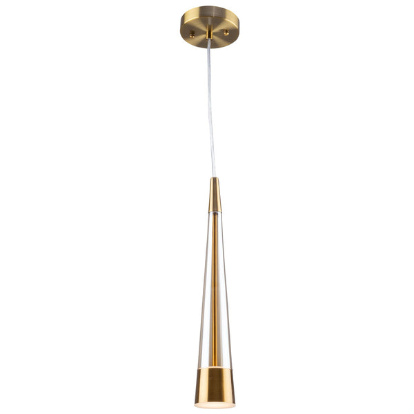 Sunnyvale LED Pendant Brushed Brass By Artcraft