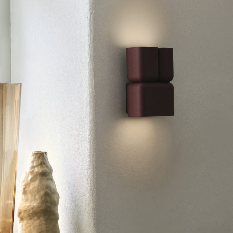 Tabata Wall Sconce Dark Burgundy By And Tradition Lifestyle View1