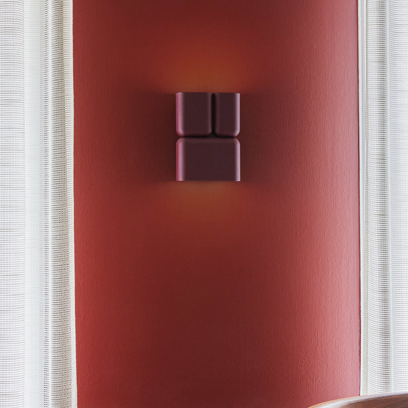 Tabata Wall Sconce Dark Burgundy By And Tradition Lifestyle View
