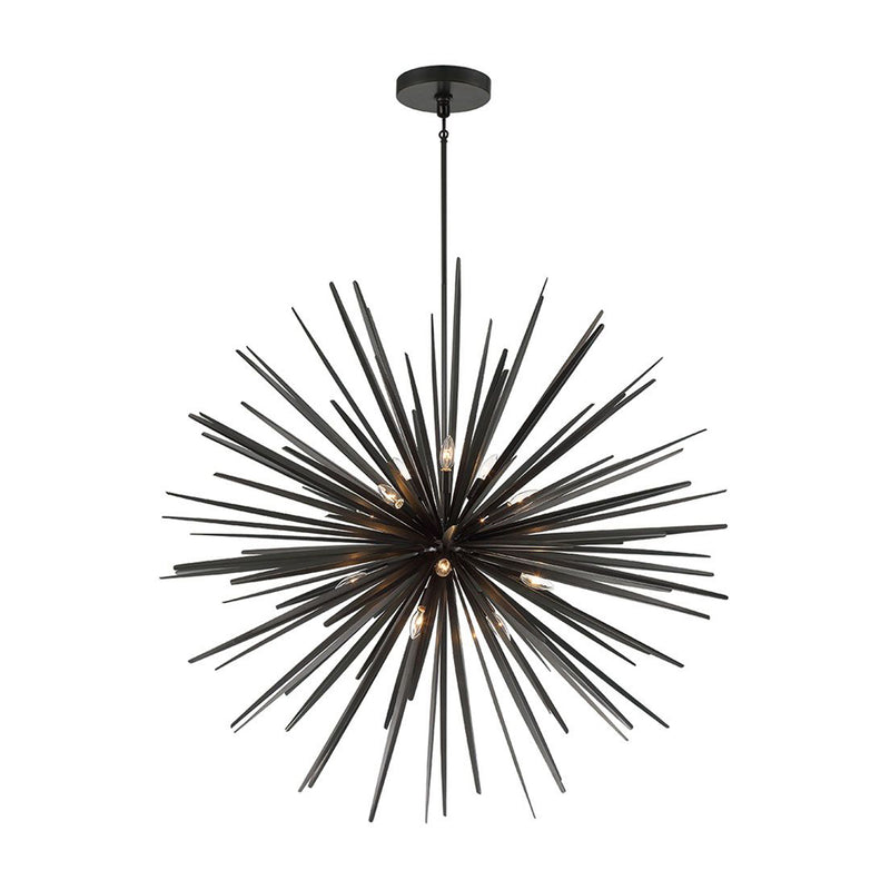 Trapani Chandelier Metallic Black 14 Lights By Lib And Co