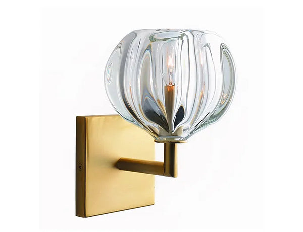 Urchin Elbow Sconce Brushed Brass Square By Seimon Salazar