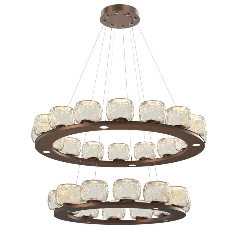 Vessel Ring Chandelier Two Tier Burnished Bronze By Hammerton