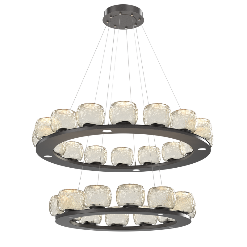 Vessel Ring Chandelier Two Tier Graphite By Hammerton