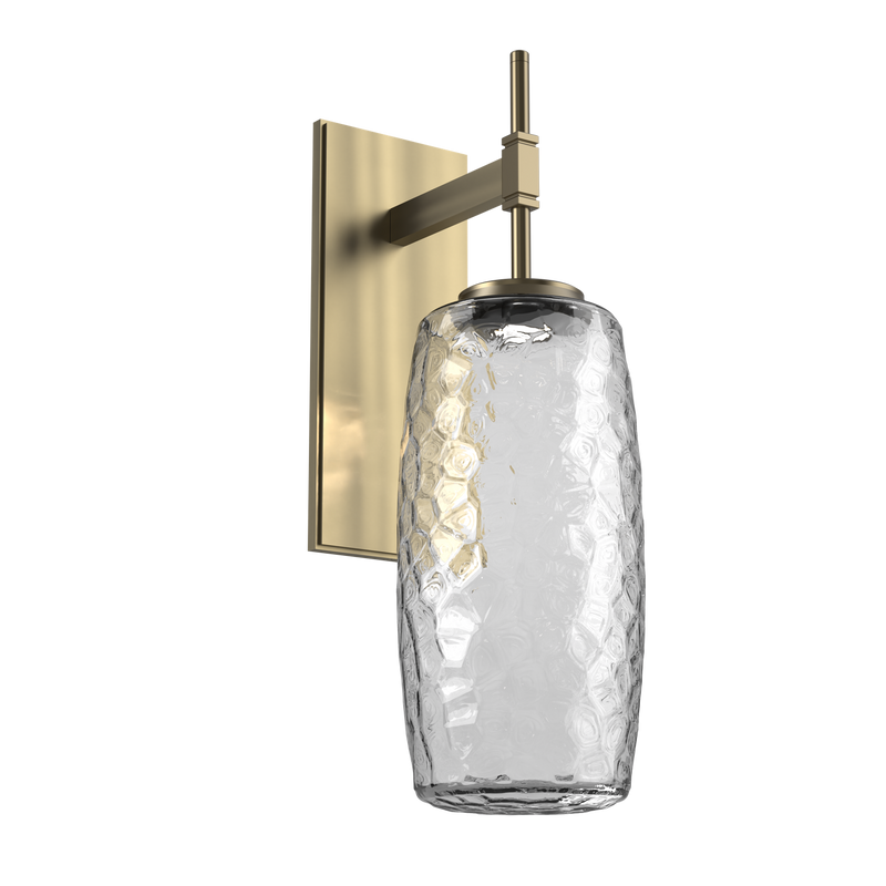 Vessel Tempo Sconce Heritage Brass Clear By Hammerton
