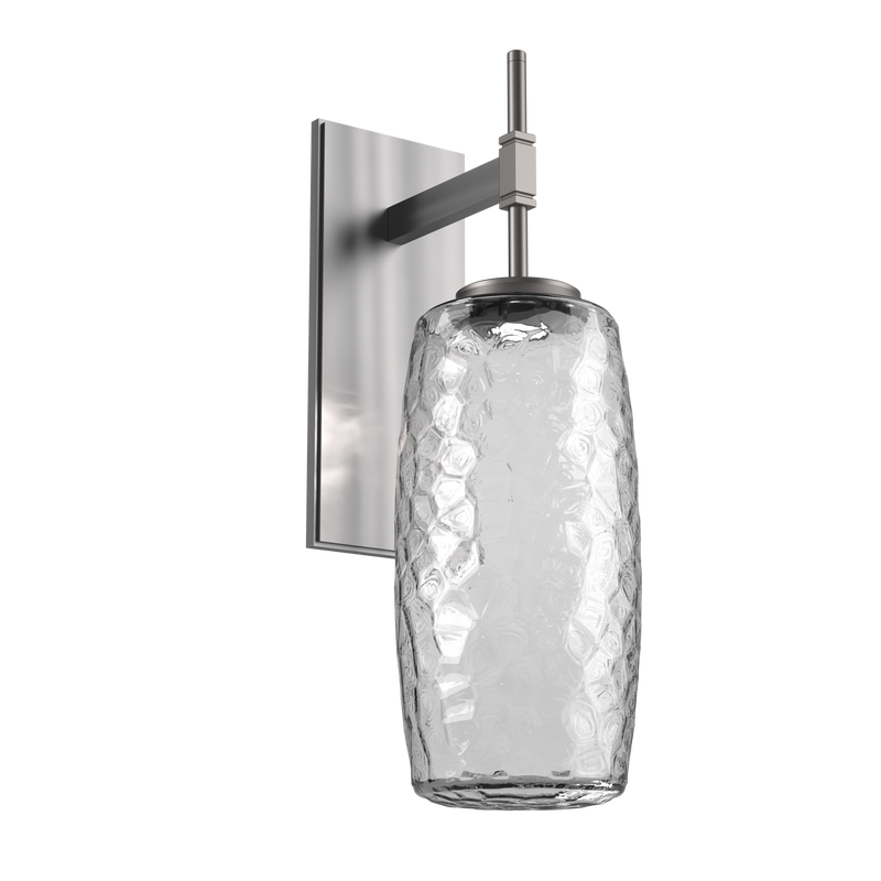 Vessel Tempo Sconce Satin Nickel Clear By Hammerton