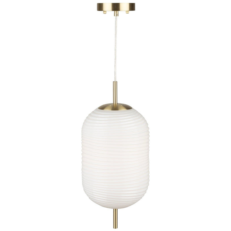 Vita Pendant Light White Brass By Artcraft Detailed View