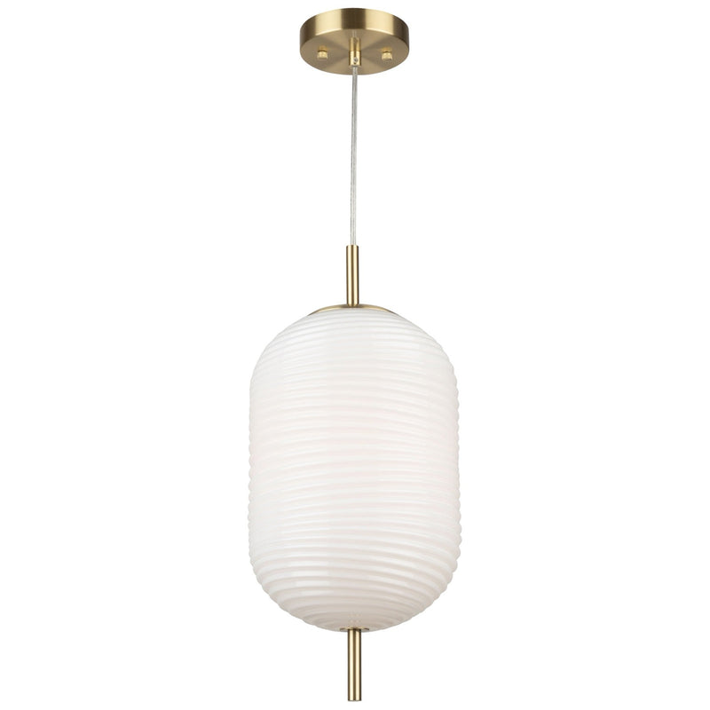 Vita Pendant Light White Brass By Artcraft