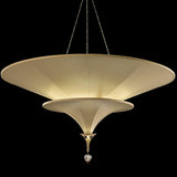 Icaro 2 Tier Suspension by Fortuny by Venetia Studium, Color: Ivory, Silver Leaf-IDL, Gold Leaf-IDL, Black Leaf-Fortuny, ,  | Casa Di Luce Lighting