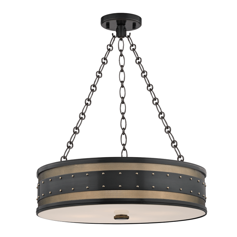 Gaines Pendant by Hudson Valley, Finish: Brass Aged, Nickel Polished, Aged Old Bronze-Hudson Valley, Historic Nickel-Hudson Valley, Size: Small, Medium, Large,  | Casa Di Luce Lighting