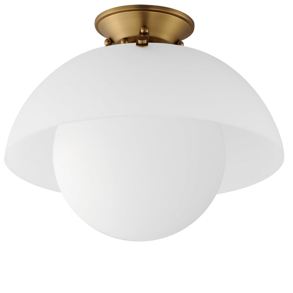 Domain Semi Flush Mount By Studio M, Finish: Natural Aged Brass