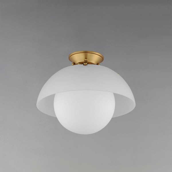 Domain Semi Flush Mount By Studio M, Finish: Natural Aged Brass