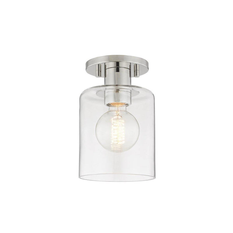 Neko Semi-Flushmount by Mitzi, Finish: Nickel Polished, ,  | Casa Di Luce Lighting