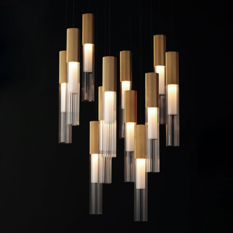 Reeds Multilight Pendant - 12 Lights Lifestyle Image
