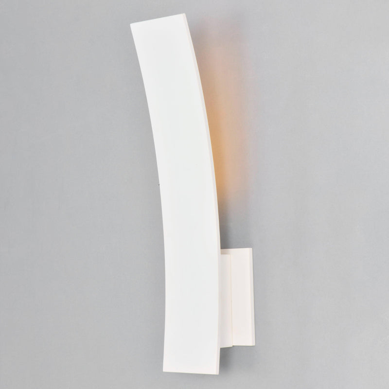 Alumilux Prime Outdoor Wall Sconce - White Lifestyle w/ lights on