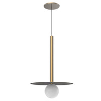 Elixir LED Globe Pendant By Kuzco, Decoration: Disc, Finish: Gold