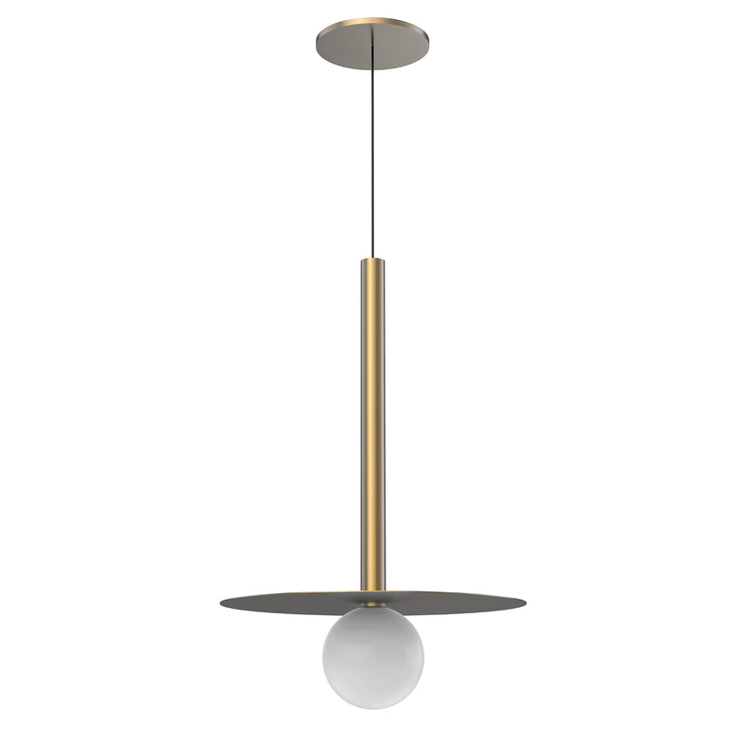 Elixir LED Globe Pendant By Kuzco, Decoration: Disc, Finish: Gold