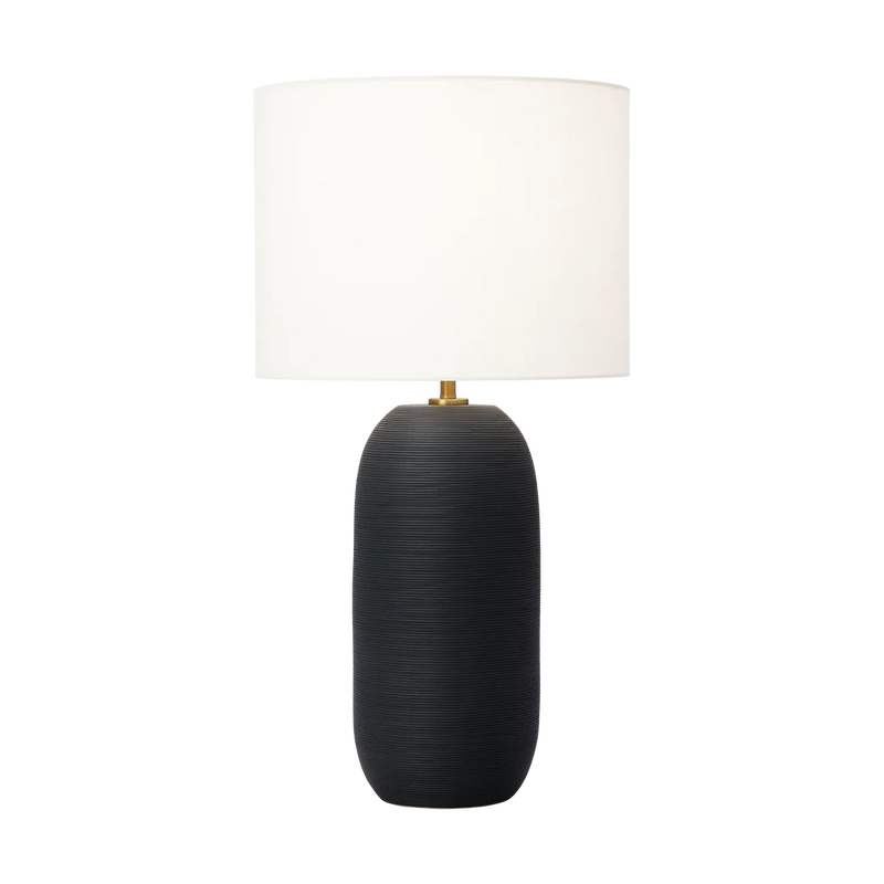 Fanny Slim Table Lamp By Hable-Rough Black