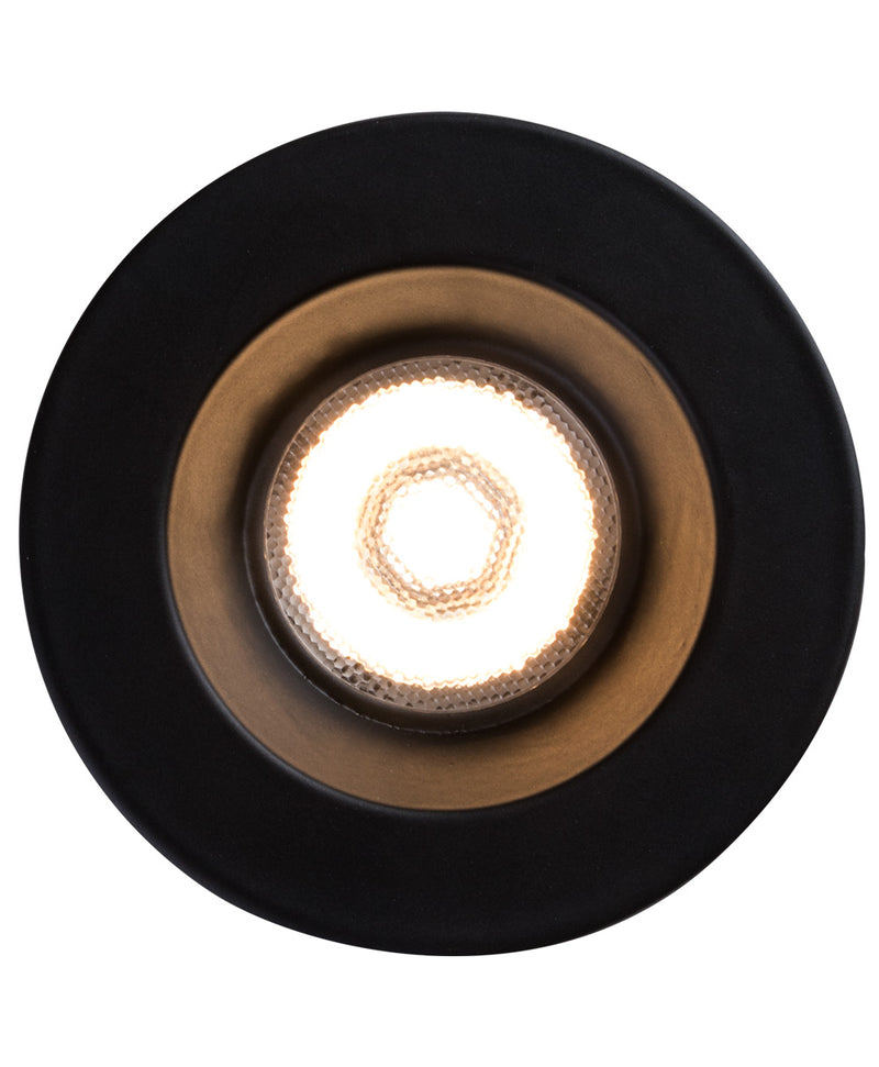 Luna 2” LED Round Fixed Color Selectable Recessed Fixture - Black Top