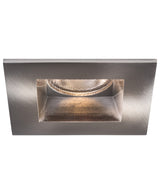 Luna 2” LED Square Fixed Color Selectable Recessed Fixture - Brushed  Nickel 