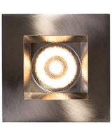 Luna 2” LED Square Fixed Color Selectable Recessed Fixture - Brushed Nickel Top View